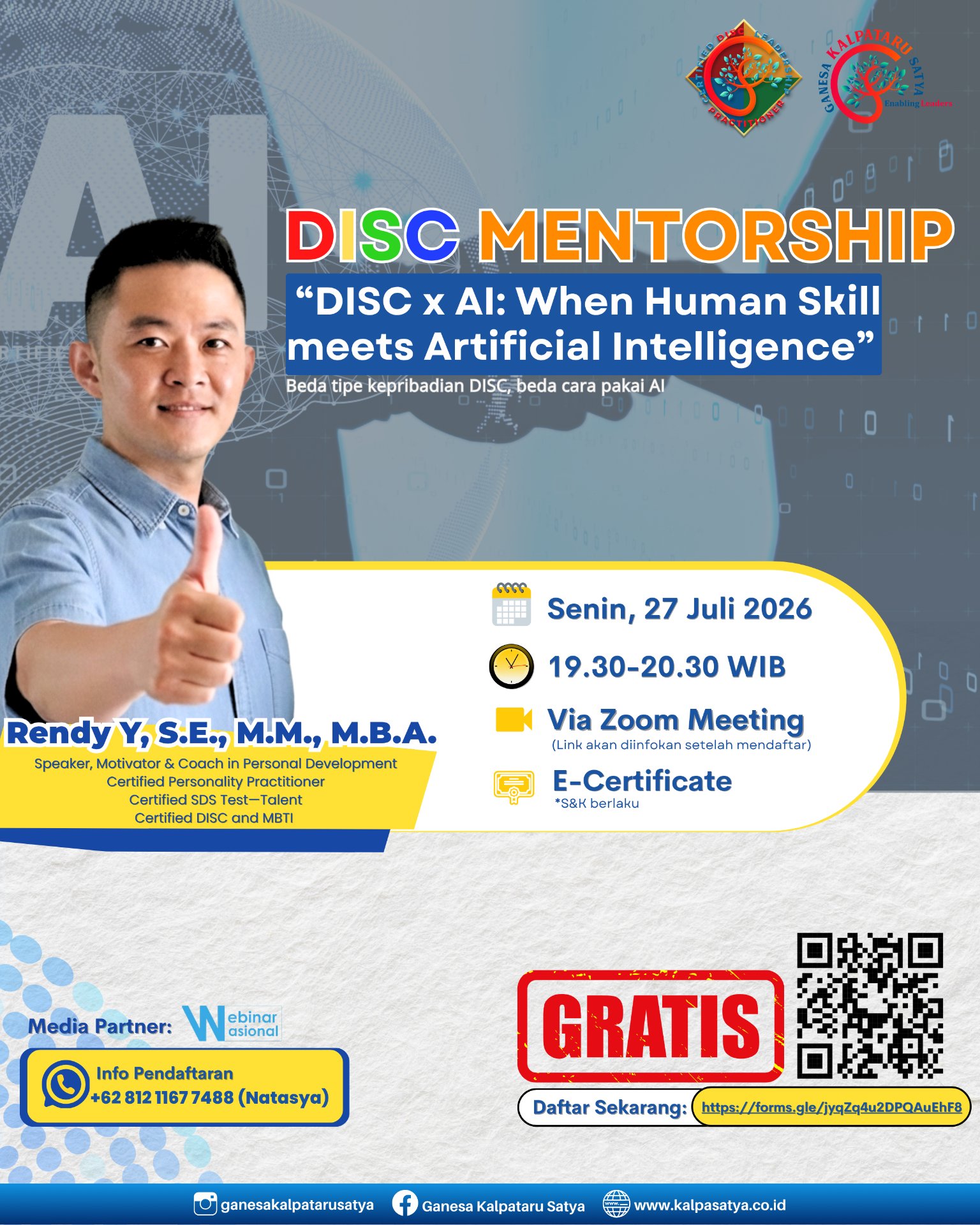 DISC Mentorship: When Human Skill Meets Artificial Intelligence!
