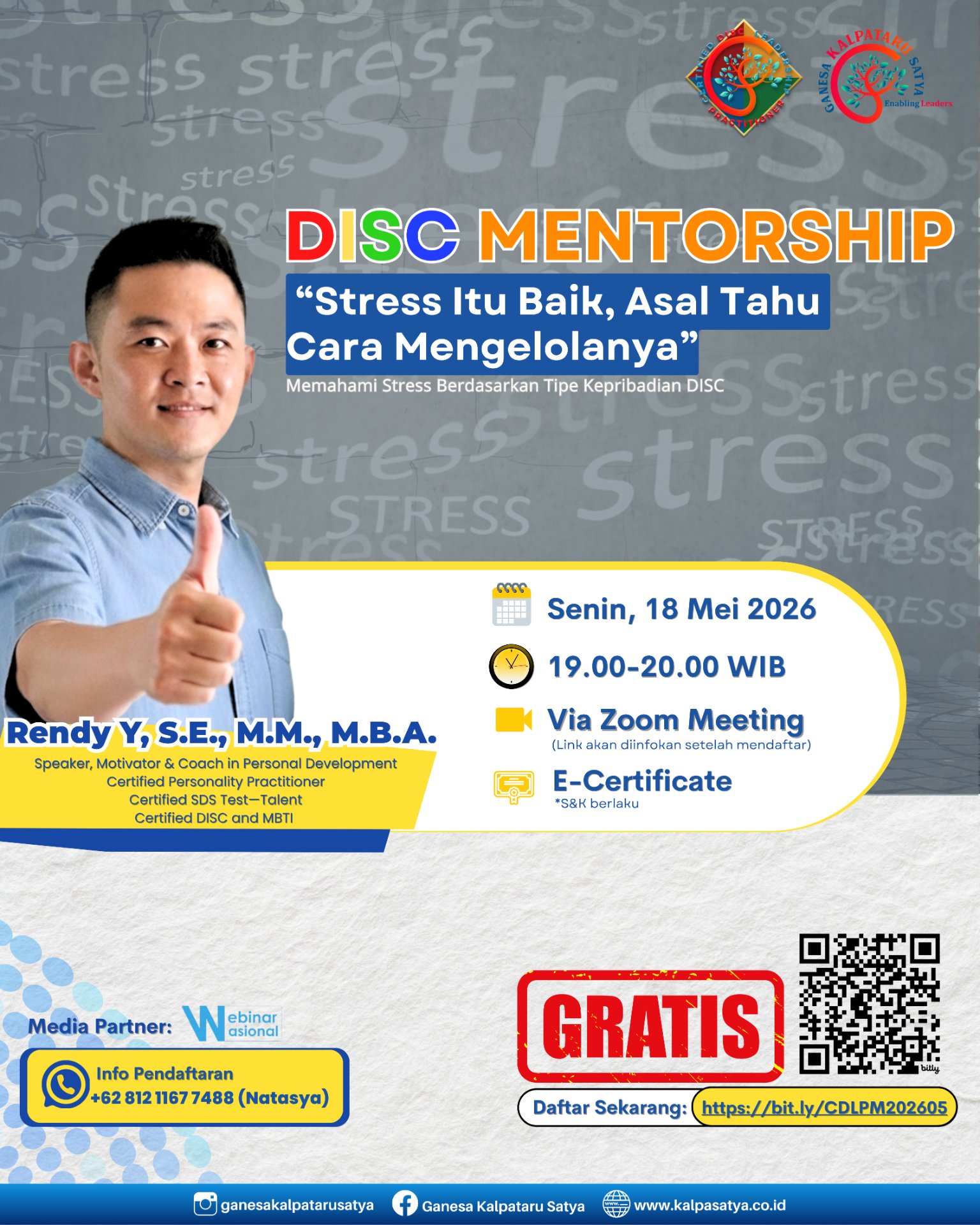 DISC Mentoship: Stress Itu Baik, Asal Tahu Cara Mengelolanya
