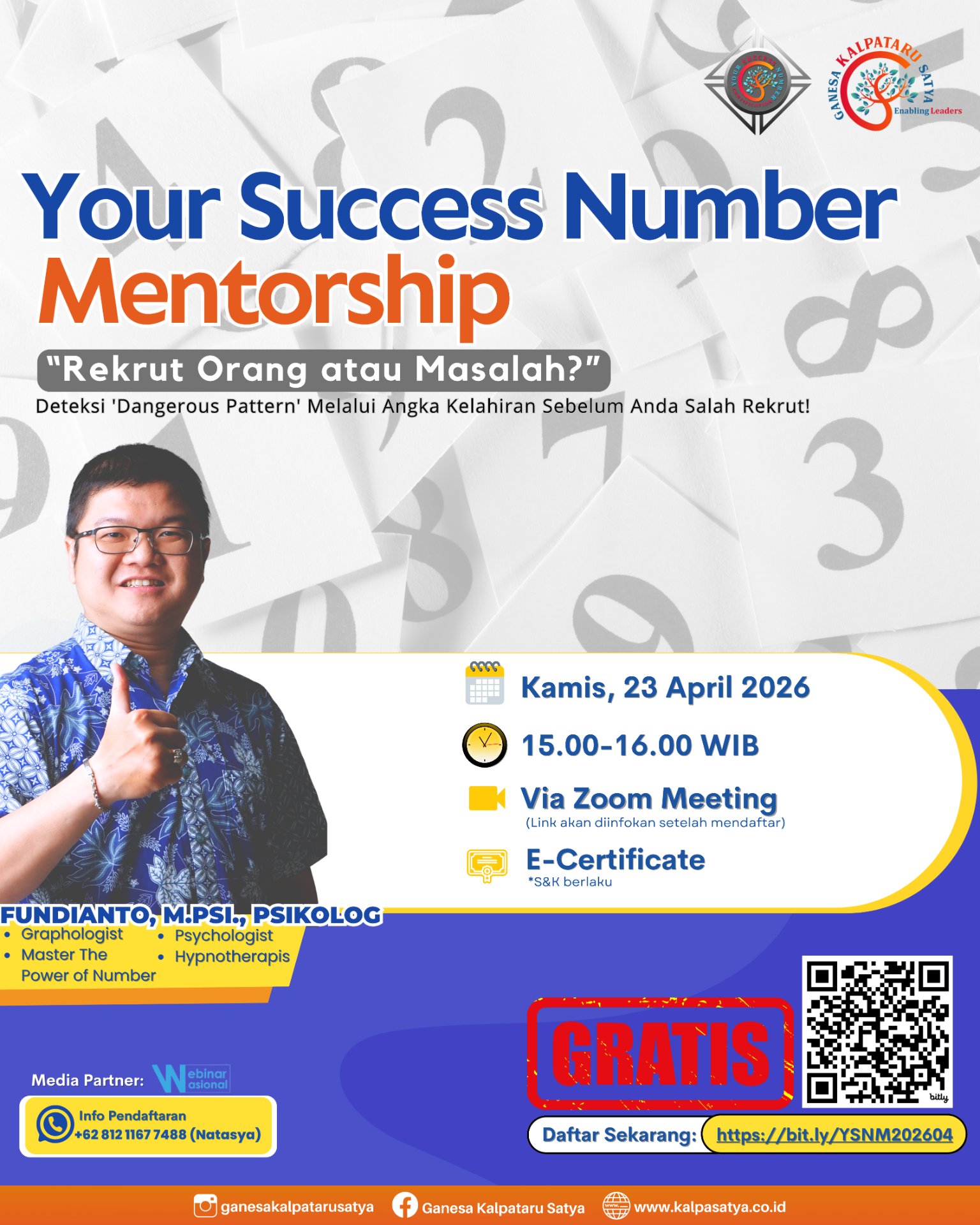 Your Success Number Mentorship: Rekrut Orang atau Rekrut Masalah?