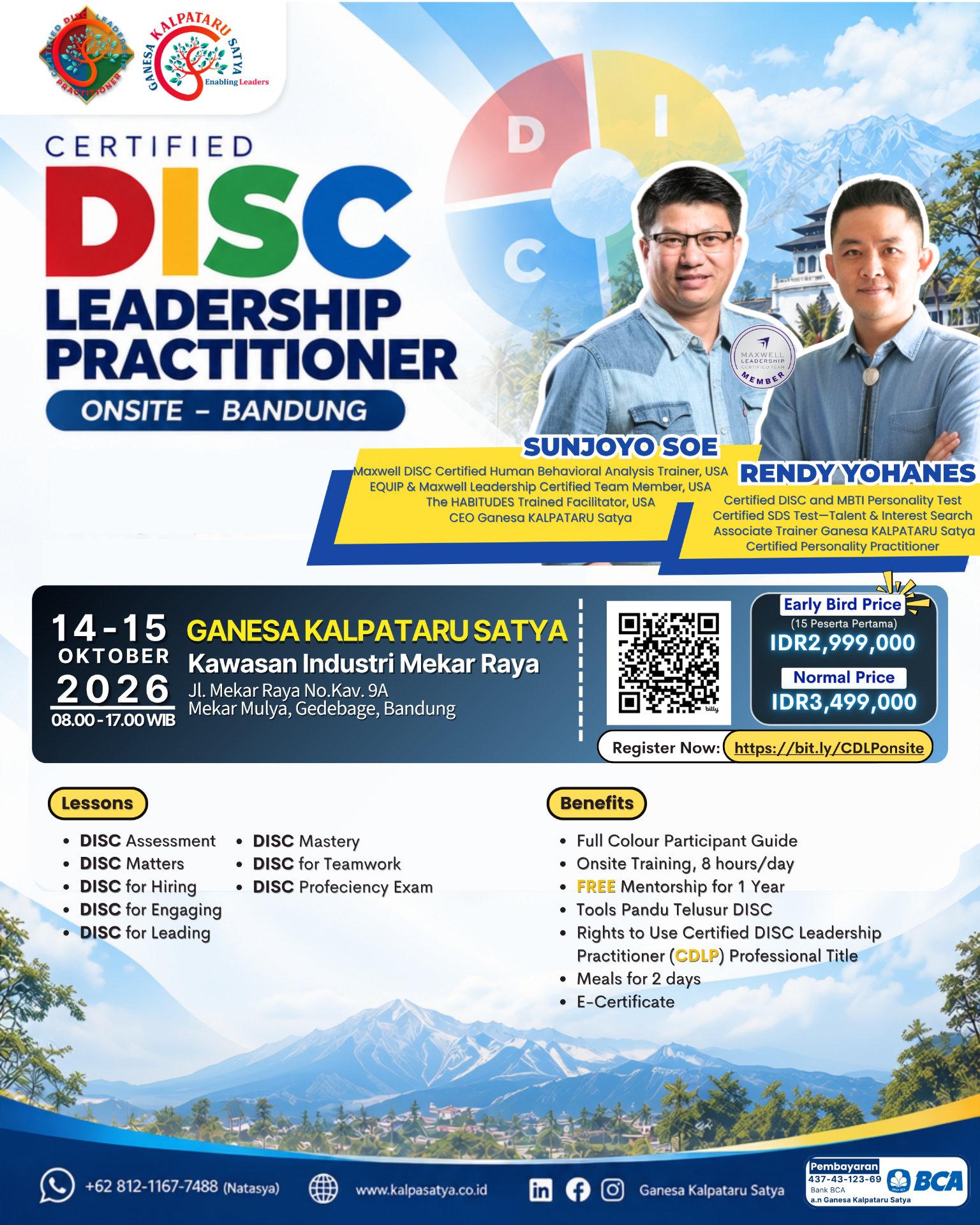 Certified DISC Leadership Practitioner (Onsite Bandung)